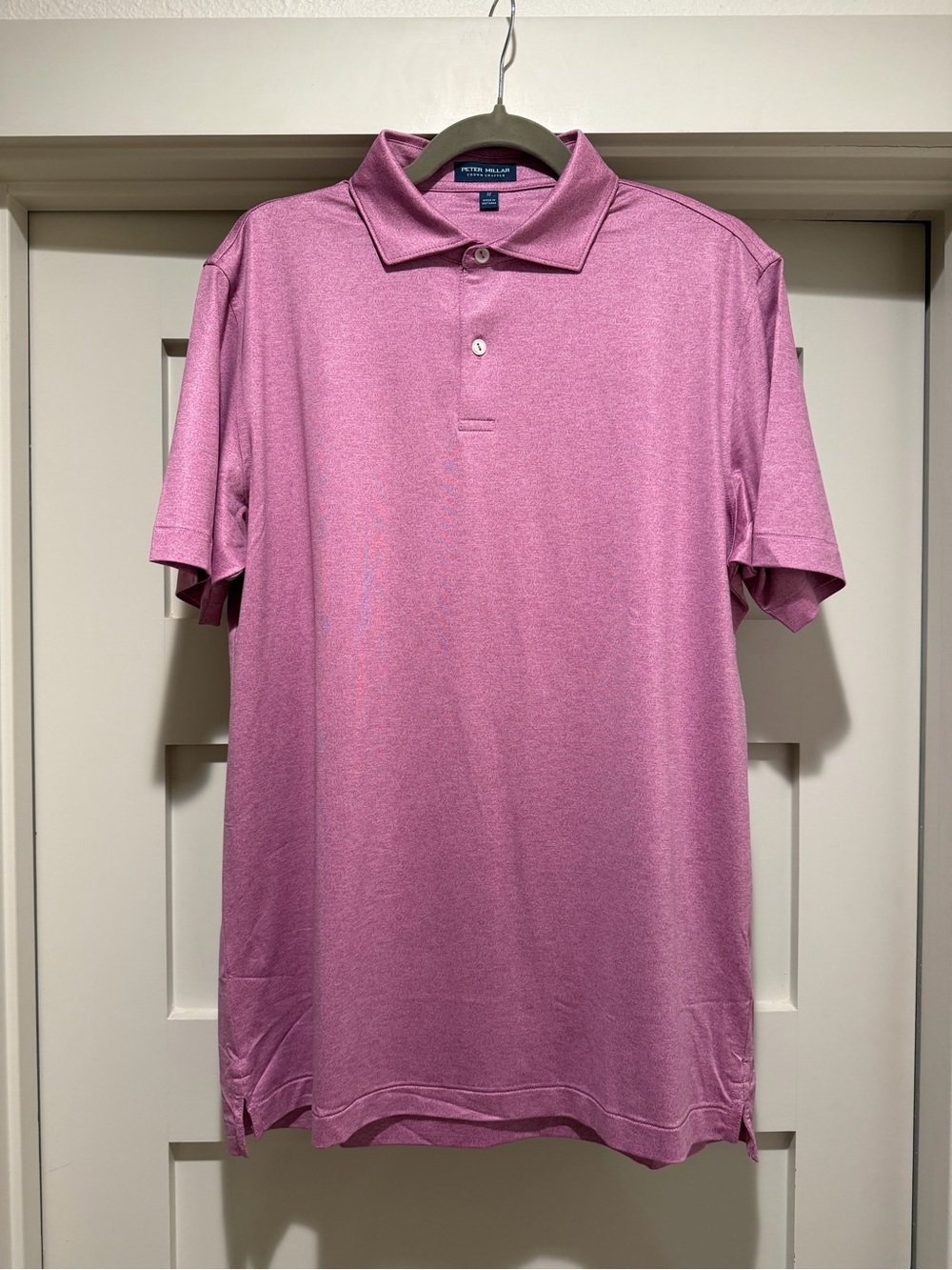 Peter Millar Crown Crafted Polo Men’s M Pink Heather Golf Performance